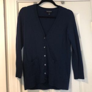 Banana Republic Merino wool navy cardigan